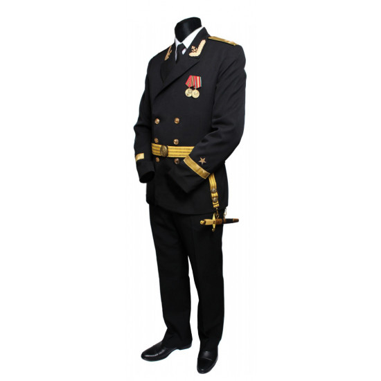 Sowjetische / russische Marineparade Uniform schwarz