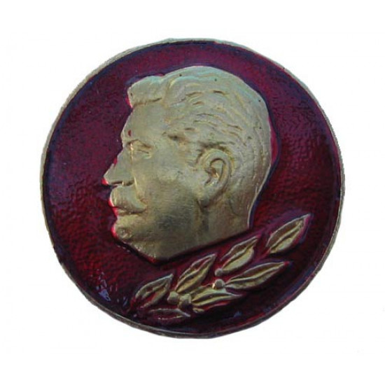 Badge soviétique avec les badges de révolution stalin cuivre jaune de l`urss
