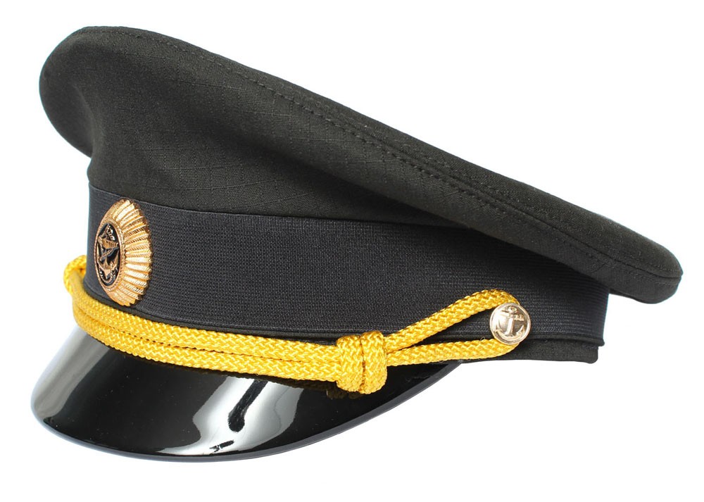 ロシア海軍艦隊 役員黒バイザーの帽子