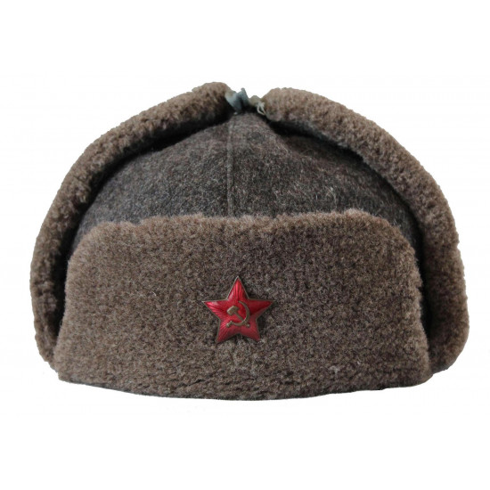 Ushanka soviético wwii genuino del 100% rkka sombrero de invierno