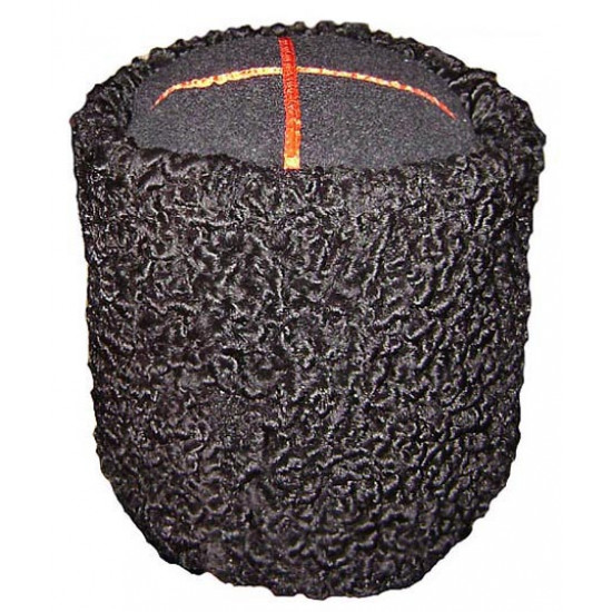 Soviétique / cosaque de don russe papaha chapeau de fourrure d`hiver l`urss noire