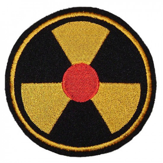Símbolo de radiación nuclear Chernobyl Coser-on bordado parche 97