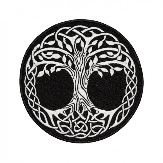 Scandinavian Tree of Life Mythology Embroidered Sew-on / Iron-on / Velcro Patch