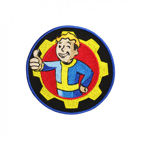 GOTY Game Fallout Logo bestickt zum Aufnähen / Aufbügeln / Klettverschluss