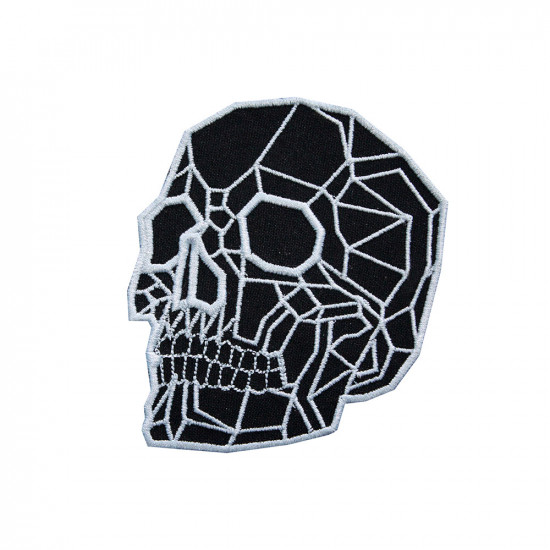 Punk Tattoo Dark Skull bordado coser / planchar / parche de velcro