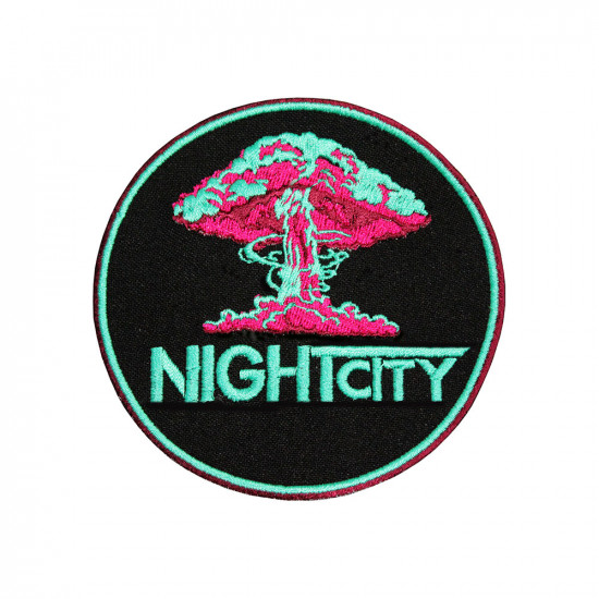 "Night City" CD-Projekt-Spiel-Stickerei Aufnäher / Aufbügeln / Klett-Patch