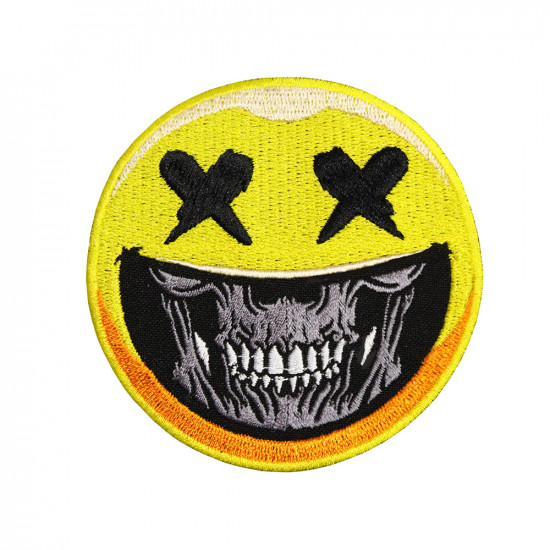 Crâne avec Sourire Halloween Brodé Manches Coudre / Thermocollant / Patch Velcro