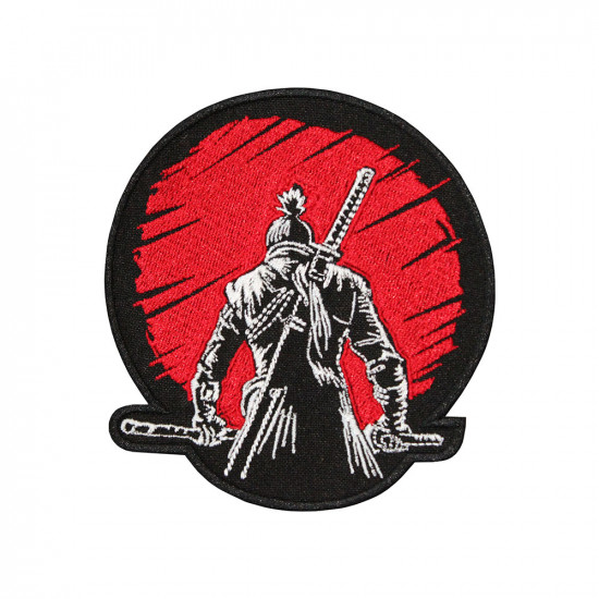 Jeu Samurai Sekiro Broderie Manches Coudre / Thermocollant / Patch Velcro