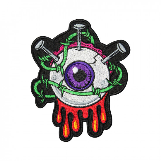 Eye Monster Halloween coser / planchar / parche de velcro