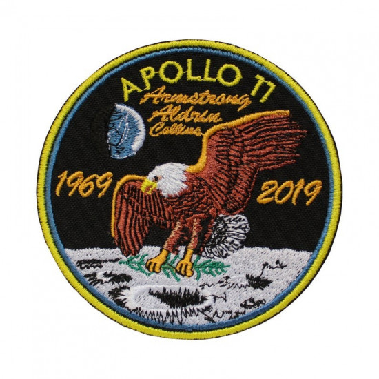 Weltraummissionsprogramm Apollo 11 von 1969 Handgearbeiteter Aufnäher