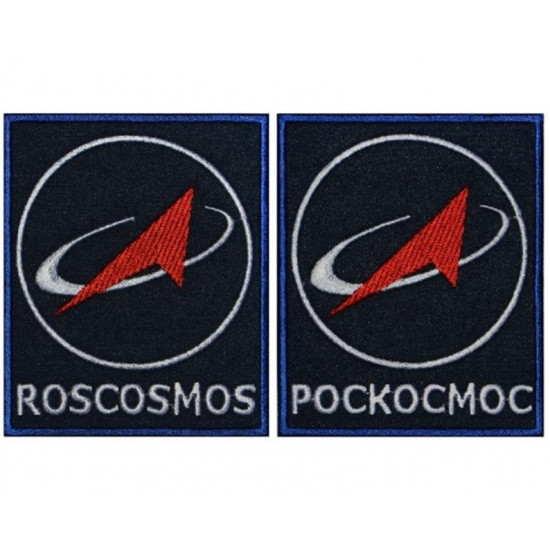 Raum Patch russische Agentur Roscosmos Ärmel Stickerei 2PC # 2