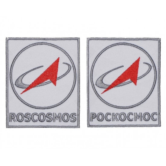 Raum Patch russische Agentur Roscosmos Ärmel Stickerei 2PC