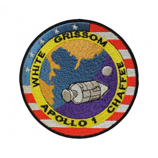 Apollo 1 Space Mission 1967 Parche de manga del programa de costura ruso