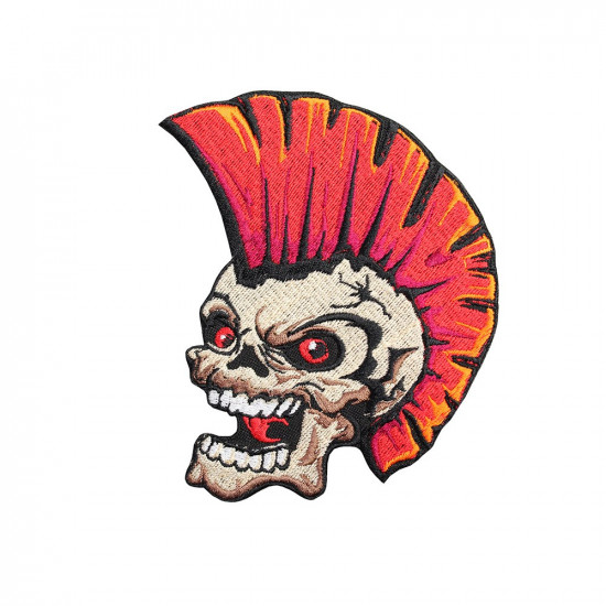Punk Rock Biker Skull Embroidery Sew-on / Iron-on / Velcro gift Patch