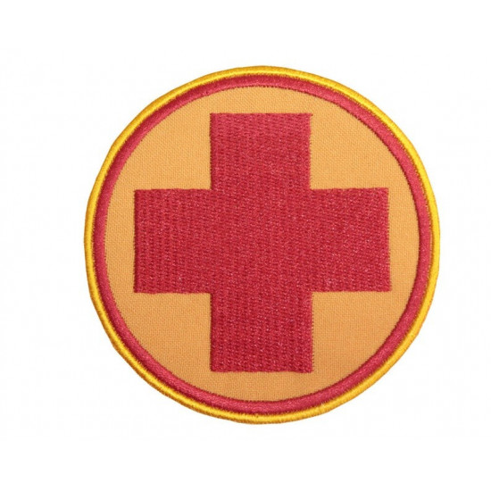 Team Fortress 2 Medic - Parche de cosplay bordado rojo cosido