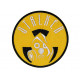 Gas Mask Stalker Airsoft Game Parche cosido bordado amarillo # 4
