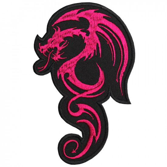 Patch de tatouage de jeu de dragon violet brodé à coudre / thermocollant / velcro