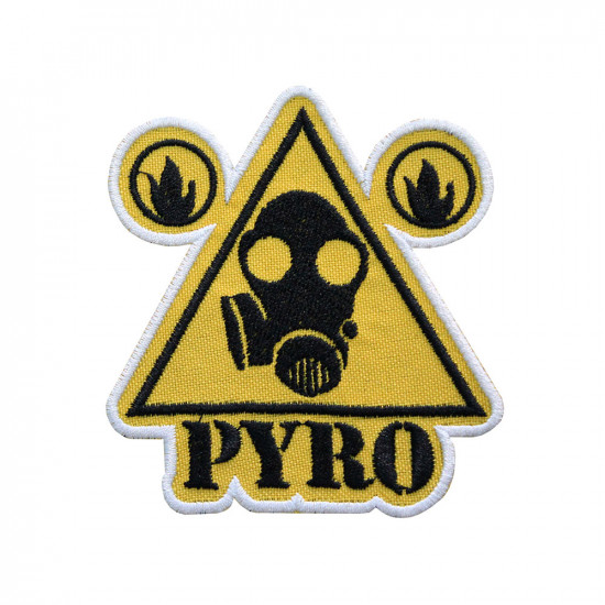 TF 2 Champion Pyro Logo Original Team Fortress 2 gestickter Aufnäher zum Aufnähen/Aufbügeln/Klettverschluss
