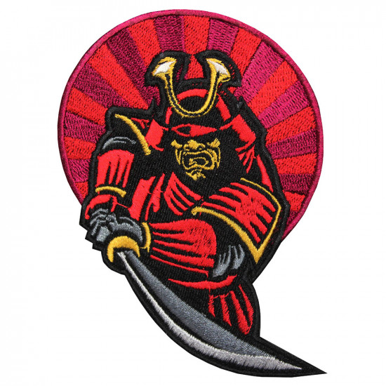 Japón Samurai bordado personalizado coser / planchar / parche de velcro