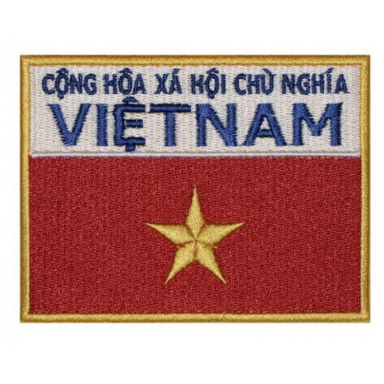Vietnam Space Program Uniform URSS Parche bordado cosido a mano en la manga