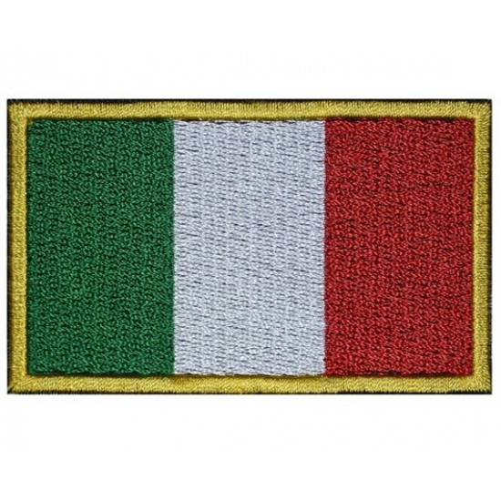 Bandera de Italia Parche original bordado hecho a mano cosido