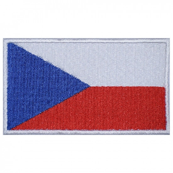 チェコ共和国の国旗は、高品質の縫い付け手作りパッチ＃2を刺繍しました