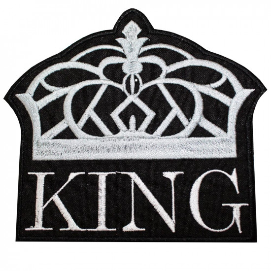Logo King Stickerei Krone Aufnähen / Aufbügeln / Klettverschluss