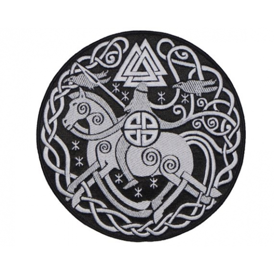 Odin dios principal en la mitología germánica y en la mitología nórdica Parche Sew-on Machine
