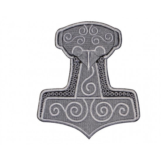 Parche de máquina de coser bordada con martillo de Mjolnir Thor # 2