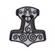 Mjolnir Thors Hammer gesticktes Schild zum Aufnähen, skandinavischer Aufnäher