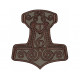 Signo bordado del martillo de Mjolnir Thor Parche escandinavo cosido