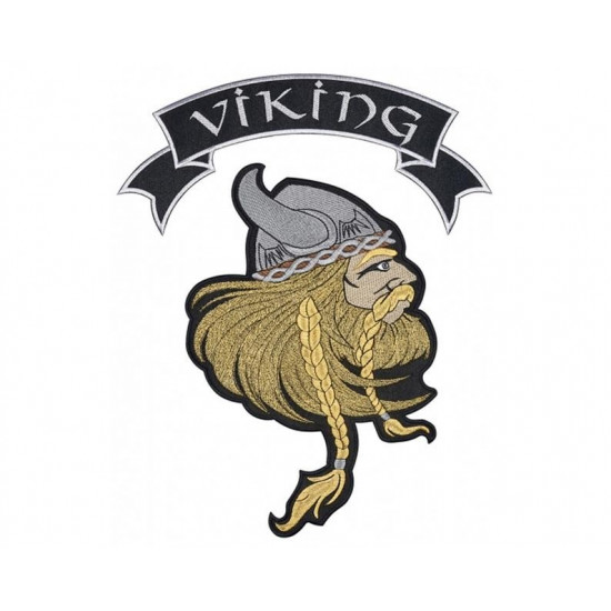 Mythologie nordique Viking brodé gros patch à coudre scandinave # 7