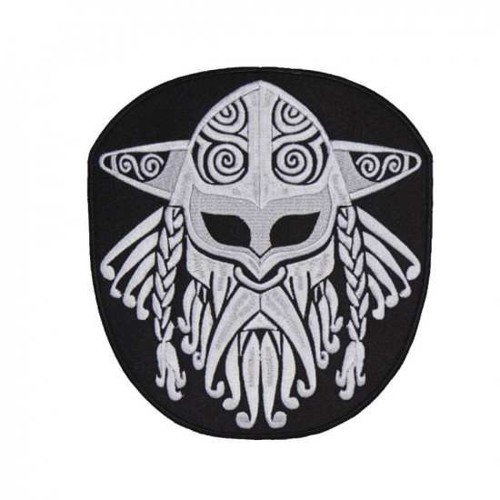 Viking nordique mythologie ornement noir-blanc brodé à coudre à la main patch scandinave