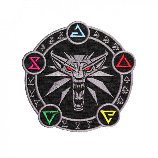 Witcher Magic Runes bordado manga coser / planchar / parche de velcro