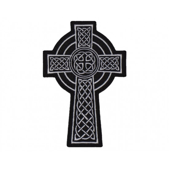 Patch de machine à broder à coudre croix ornement celtique