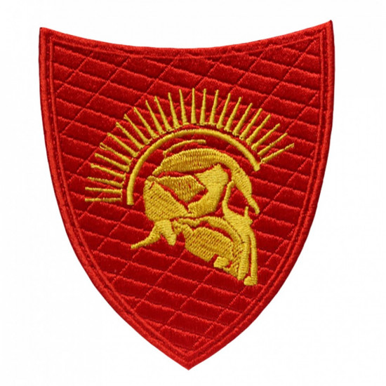 Bordado rojo bordado guerrero espartano parche cosido 300 espartanos