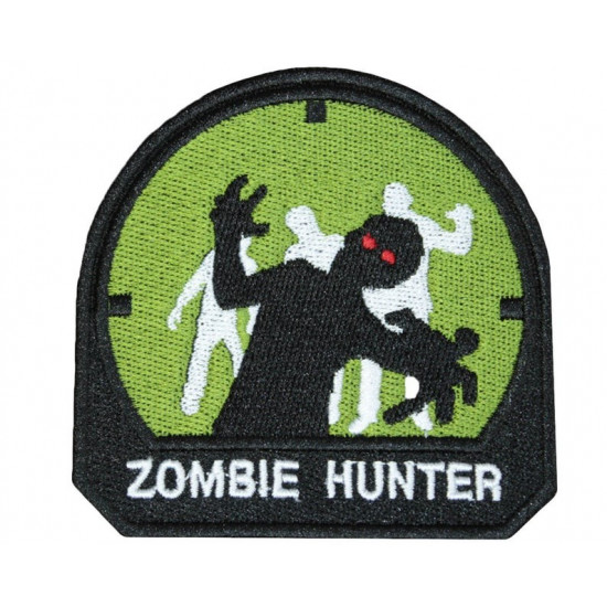 Zombie Hunter bordado hecho a mano cosido a mano parche hecho a mano