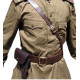 Cuero de oficiales portupeya soviético cinturón marrón y pistolera