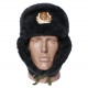 ロシアの冬の国境警備員の帽子Ushanka