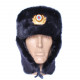 Sombrero de invierno de la policía rusa ushanka