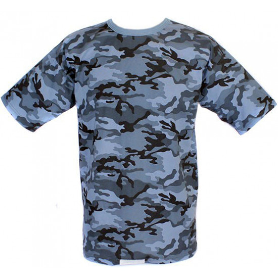 T-shirt camouflage tactique flora bleu