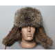 Soviético / piel del conejo mullida suave original rusa sombrero de invierno ushanka marrón
