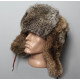 最初の柔らかいふわふわのウサギ毛皮冬帽子ushankaが褐色にするソビエト/ロシア