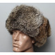 Soviétique / chapeau d`hiver de fourrure de lapin en peluche doux original russe ushanka marron