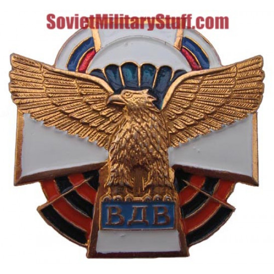 Vdv-Fallschirmjäger abzeichen mit russischer Luftwaffe des Adlers