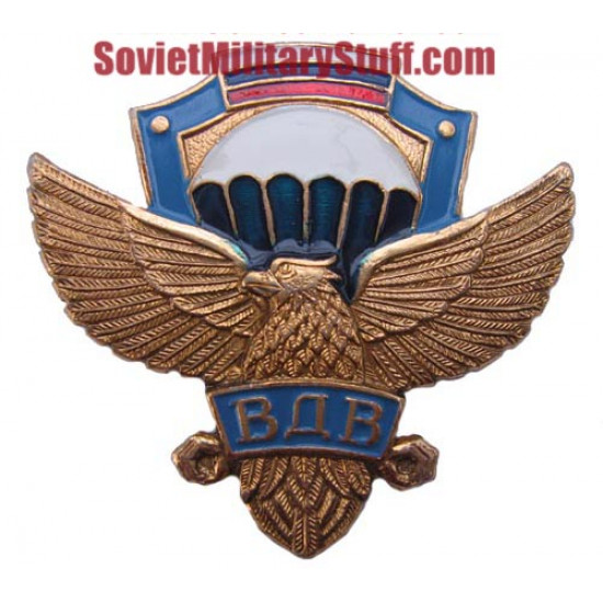 Russischer vdv-Fallschirmjägerabzeichen der Armee mit Adler auf Schild