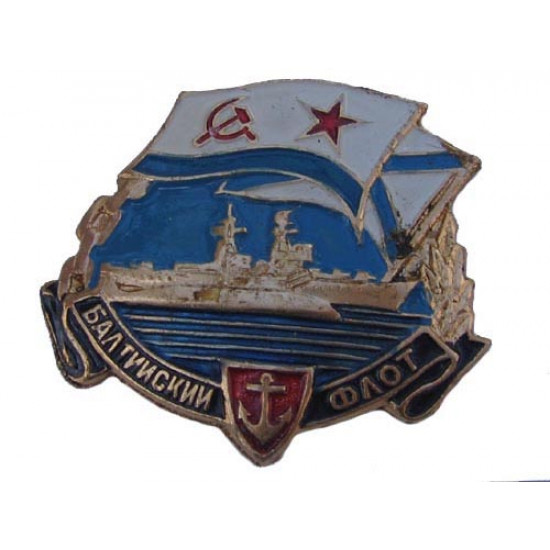 Badge de navire soviétique flotte baltique militaires de drapeau navals