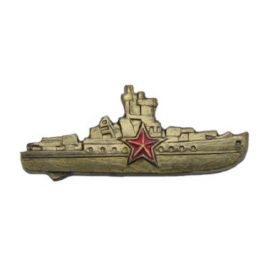Comandante del barco superficial de oro soviético insignia flota naval