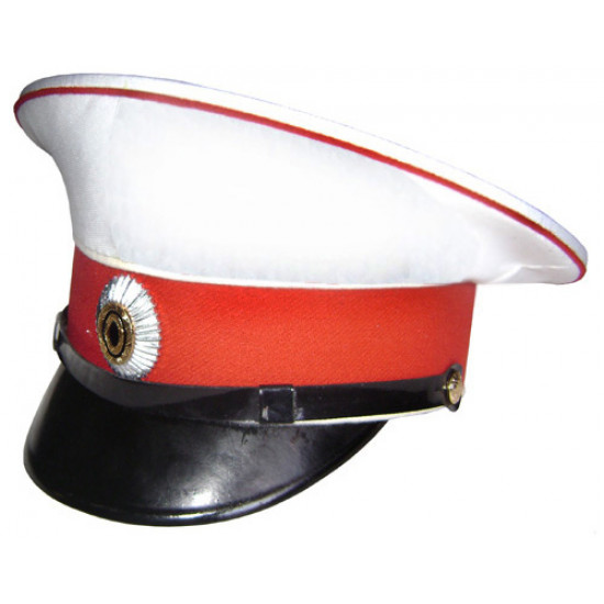 L`urss / chapeau de visière de garde blanc militaire russe alekseev régiment équestre