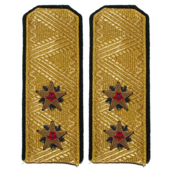 Parade shoulder boards of soviet navy admiral